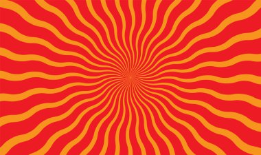 Kırmızı turuncu karışımlı güneş patlaması arka planı. vektör