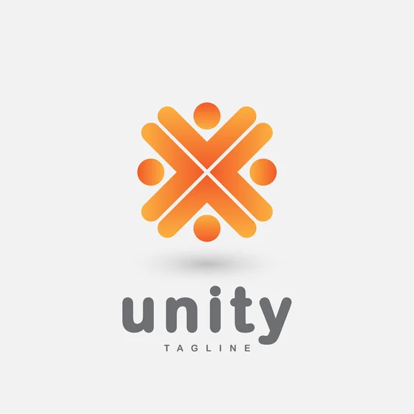 Logo Unité Moderne Simple Vecteur — Image vectorielle