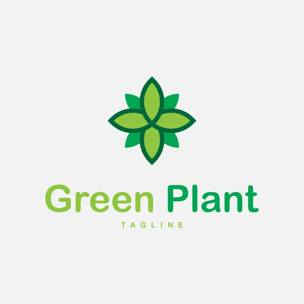Zöld Levél Logó Ikon Zöld Környezetvédelmi Koncepció Vektor — Stock Vector