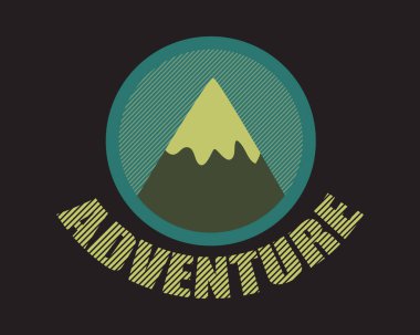 Dağ vektör illüstrasyonu, tişörtler, giysiler, kapüşonlular ve basım ürünleri tasarımları için mükemmel