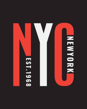 New York harfleri vektör grafik illüstrasyonu, yaratıcı giysiler, tişört, kıyafet, kapüşon, basım ürünleri vb. tasarımları için uygun.