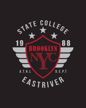 New York harfleri vektör grafik illüstrasyonu, yaratıcı giysiler, tişört, kıyafet, kapüşon, basım ürünleri vb. tasarımları için uygun.