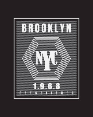 New York harfleri vektör grafik illüstrasyonu, yaratıcı giysiler, tişört, kıyafet, kapüşon, basım ürünleri vb. tasarımları için uygun.