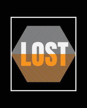 Kayıp harf grafiklerinin vektör çizimi tişörtler, giysiler, kapüşonlular vs. için harika.