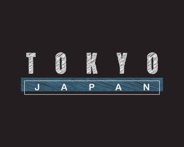 Tokyo harflerinin vektör illüstrasyonu. Tişört, gömlek, kapüşon vs. tasarlamak için harika.