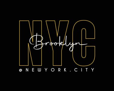 Tipografik New York harflerinin vektör çizimi. Tişört, gömlek, kapüşon vs. tasarlamak için harika.