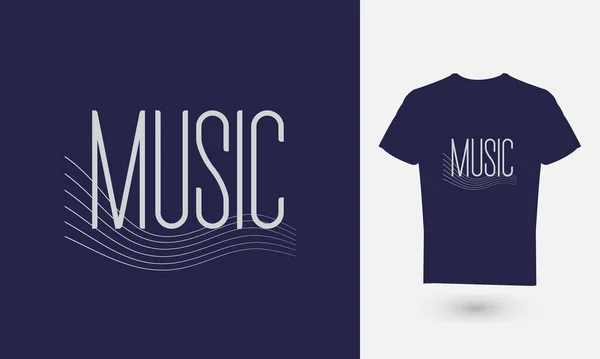 Ilustración Gráfica Vectorial Música Para Diseños Camisetas Camisas Sudaderas Con — Archivo Imágenes Vectoriales