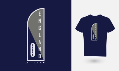 Metin grafiklerinin vektör çizimi, ENGLAND. Tişört, gömlek, kapüşon vb. tasarımları için uygun.