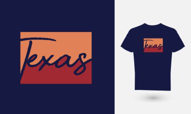 Metin grafiklerinin vektör çizimi, TEXAS. Tişört, gömlek, kapüşon vb. tasarımları için uygun.