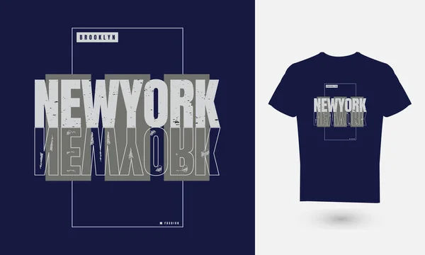 Ilustración Vectorial Gráficos Texto Newyork Adecuado Para Diseño Camisetas Camisas — Vector de stock