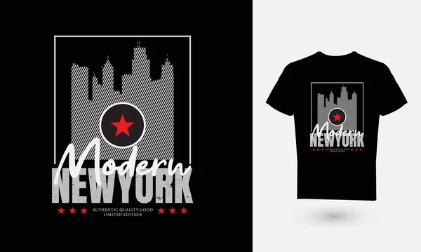 Ilustración Vectorial Gráficos Texto Newyork Adecuado Para Diseño Camisetas Camisas — Vector de stock