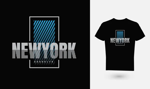 Ilustración Vectorial Gráficos Texto Newyork Adecuado Para Diseño Camisetas Camisas — Vector de stock