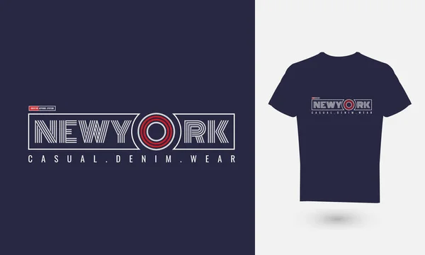 Ilustración Vectorial Gráficos Texto Newyork Adecuado Para Diseño Camisetas Sudaderas — Vector de stock