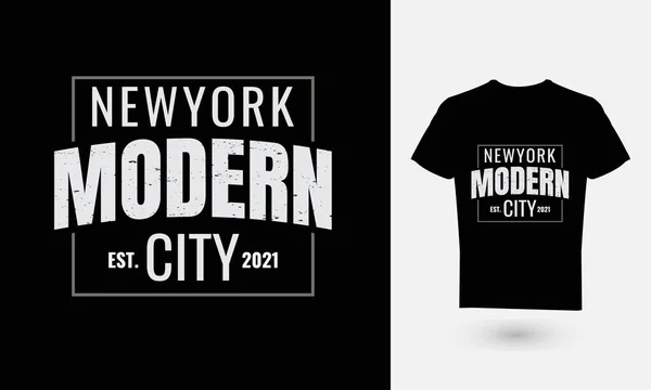 Metin Grafiklerinin Vektör Çizimi Newyork Nyc Tişört Kapüşon Tasarımı Için — Stok Vektör