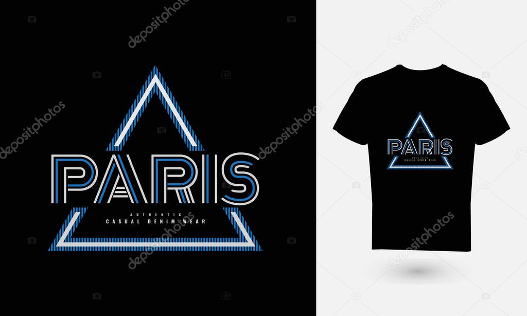 Vector illustration of graphic text, PARIS. perfect for the design of T-shirts, hoodies, etc.