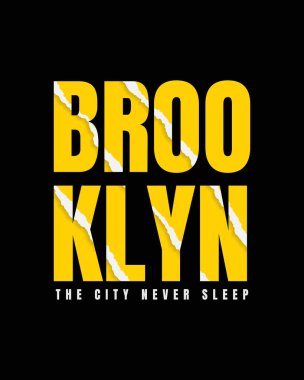 Grafik harflerin vektör illüstrasyonu, Brooklyn tişört, gömlek, kapüşon vs. tasarımı için mükemmel.
