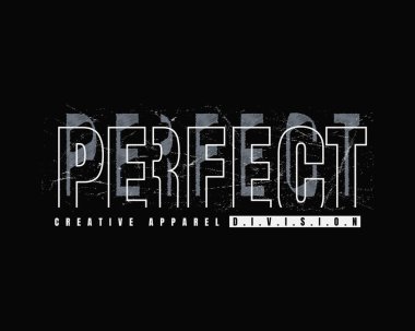 Metin vektör illüstrasyonu, PERFECT, tişört, kapüşon, fanila vs. tasarımı için mükemmeldir.