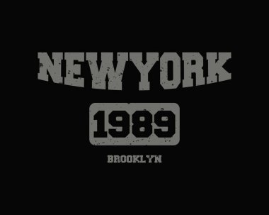Grafik illüstrasyon metni, New York, Brooklyn, tişörtler, kapüşonlular, giysiler vs. için mükemmel.