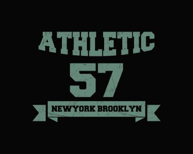 Grafik illüstrasyon metni, New York, Brooklyn, tişörtler, kapüşonlular, giysiler vs. için mükemmel.