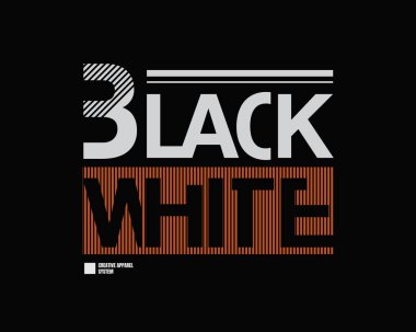 Grafik harflerin vektör illüstrasyonu, siyah beyaz, yaratıcı giysiler, tişört, kapüşon vs. tasarımı için mükemmel.