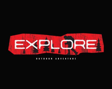 Harf graffiti, EXPLORE, yaratıcı kıyafetler, tişört, tişört, kapüşon vb. tasarımları için mükemmel..