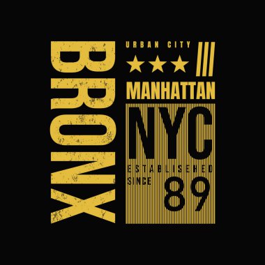 Harf grafiklerinin vektör illüstrasyonu, Bronx, yaratıcı giysiler, tişört, kapüşon vs. tasarımı için mükemmel.