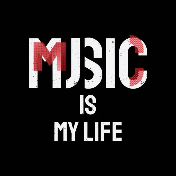 Vector Illustration Letter Graphics Music Life Creative Clothes Perfect Design Stock Illustration