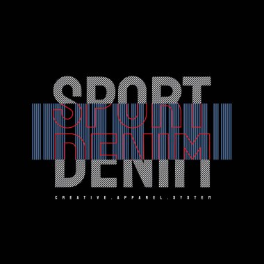 Grafik harflerin vektör çizimi, spor kot, yaratıcı kıyafetler, tişört, tişört, kapüşon vs. tasarımı için mükemmel.