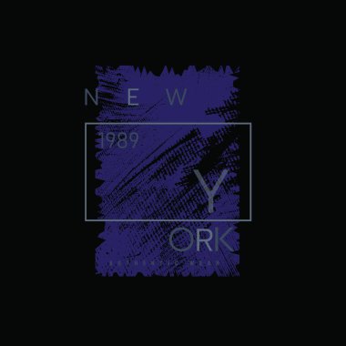 Grafik harflerin vektör çizimi, New York, yaratıcı kıyafetler, tişört tasarımları, tişörtler, kapüşonlular vs..