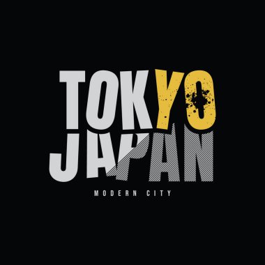 Harf grafiklerinin vektör illüstrasyonu, Tokyo, yaratıcı giysiler, tişört, kapüşon vs. tasarımı için mükemmel.