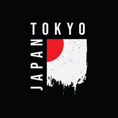 Harf grafiklerinin vektör illüstrasyonu, Tokyo Japonya, yaratıcı giysiler, tişört, kapüşon vs. tasarımı için mükemmel.