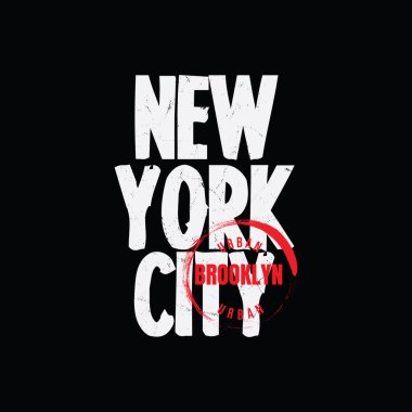 Harf grafiklerinin vektör illüstrasyonu, New York şehri, yaratıcı giysiler, tişört, kapüşon vs. tasarımı için mükemmel.