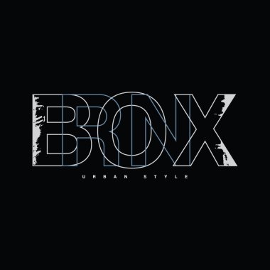 Bronx tipografisi. Tişört, gömlek, kapüşon vs. tasarımı için mükemmel..