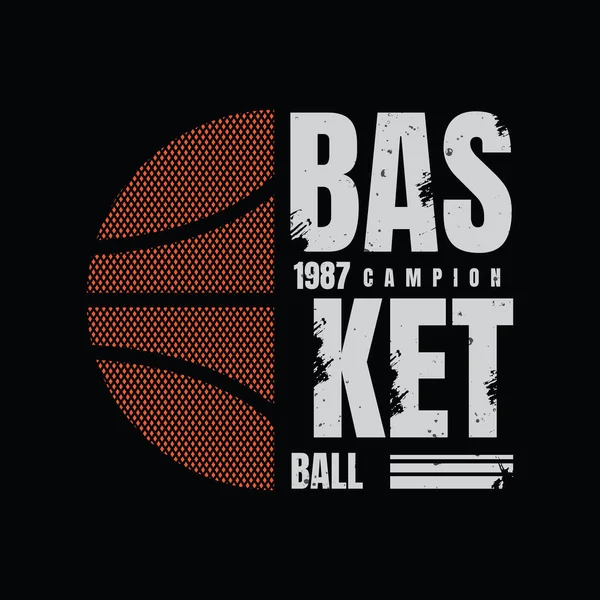 Basketbol tipografisi. Tişört, gömlek, kapüşon vs. tasarımı için mükemmel. 