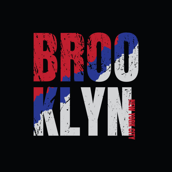 BROOKLYN typography illustration, perfect for the design of t-shirts, shirts, hoodies, etc 