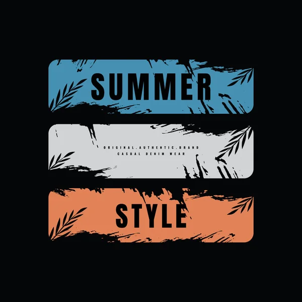 Summer Style Vector Illustration Letter Graphic Perfect Designing Shirts Shirts — Stock Vector