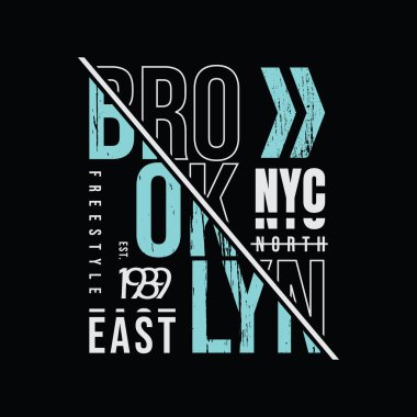 Klasik stil tipografisinin vektör illüstrasyonu. Brooklyn, tişörtler, kapüşonlar, parmak izleri vs. için mükemmel..