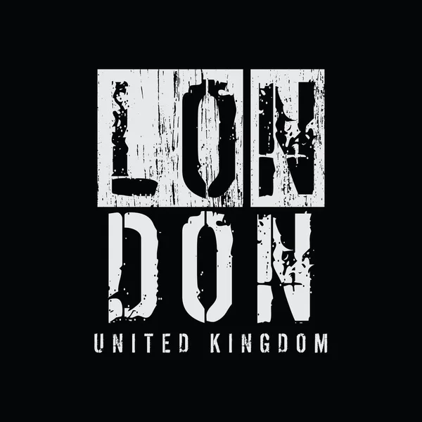 LONDON vektör illüstrasyon ve tipografi, tişörtler, kapüşonlular, baskılar vs. için mükemmel.