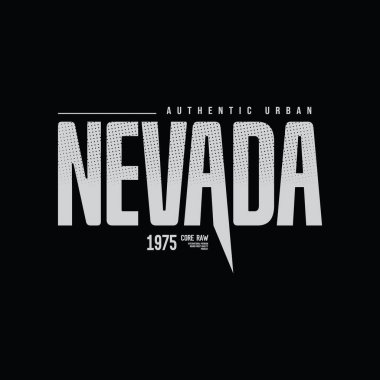 Nevada tipografi vektör illüstrasyonu, tişört, kapüşon vs. tasarımı için mükemmel 