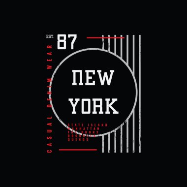 New York vektör illüstrasyonu ve tipografi, tişörtler, kapüşonlular, baskılar vs. için mükemmel.