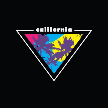 CaliforNIA illüstrasyon tipografisi. Gömlek tasarımı için mükemmel.