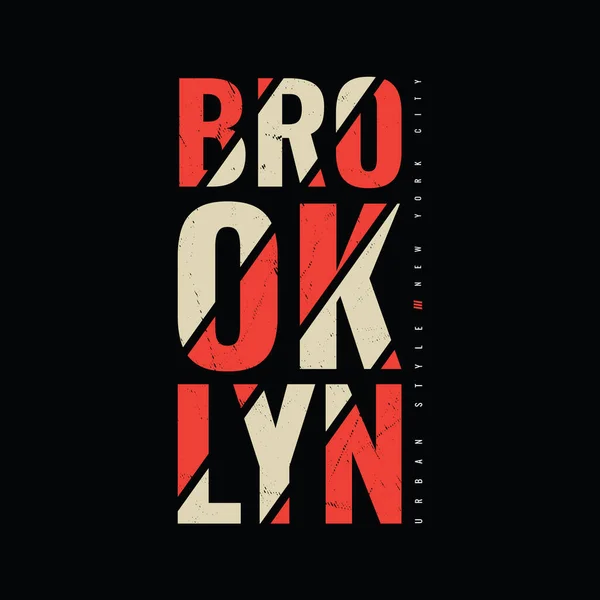 Brooklynイラストタイポグラフィ Tシャツのデザインにピッタリ — ストックベクタ