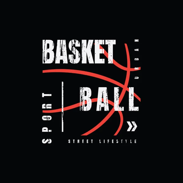 Basketball Tipografía Ilustración Perfecto Para Diseño Camiseta — Vector de stock