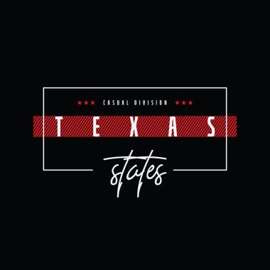 TEXAS, çizim tipografisi. Gömlek tasarımı için mükemmel.