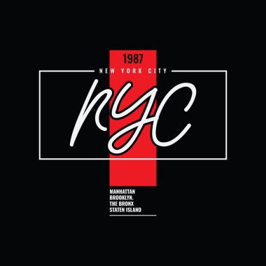 New York vektör illüstrasyonu ve tipografi, tişörtler, kapüşonlular, baskılar vs. için mükemmel.