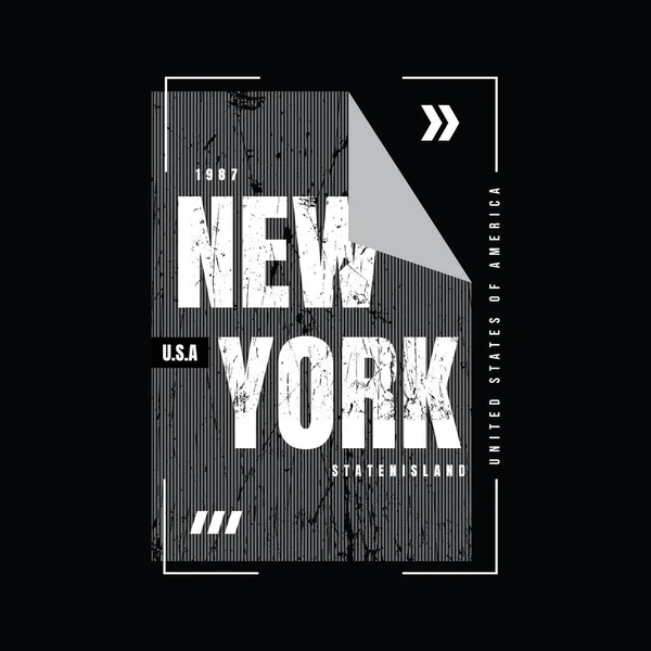 ニューヨーク イラストタイポグラフィ Tシャツのデザインにピッタリ — ストックベクタ
