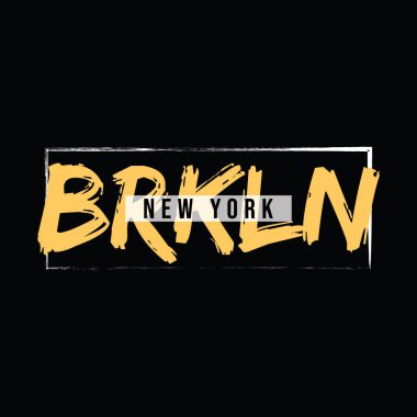 BrooKLYN illüstrasyon tipografisi. Gömlek tasarımı için mükemmel.