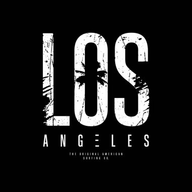 LOSANGELES çizim tipografisi. Gömlek tasarımı için mükemmel.