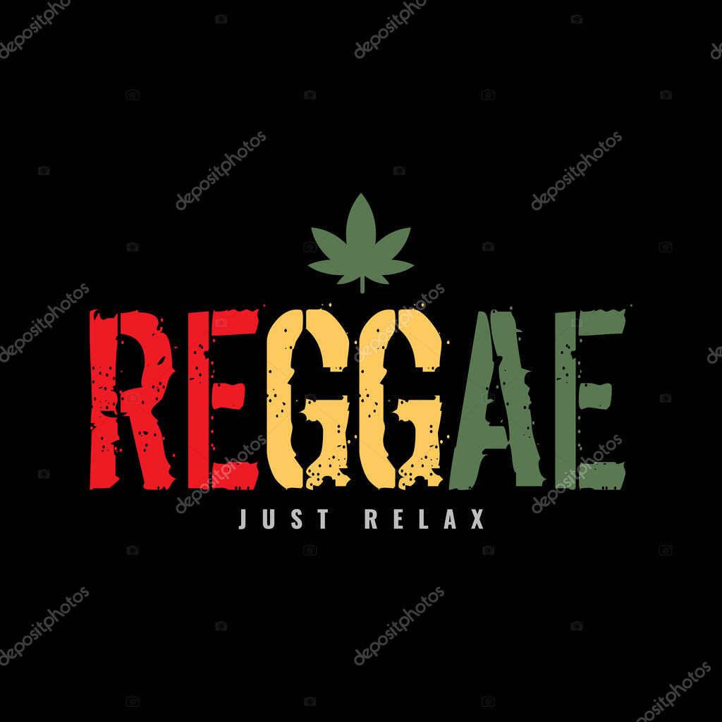 Vector illustration of letter graphic. REGGAE, perfect for designing t-shirts, shirts, hoodies etc.