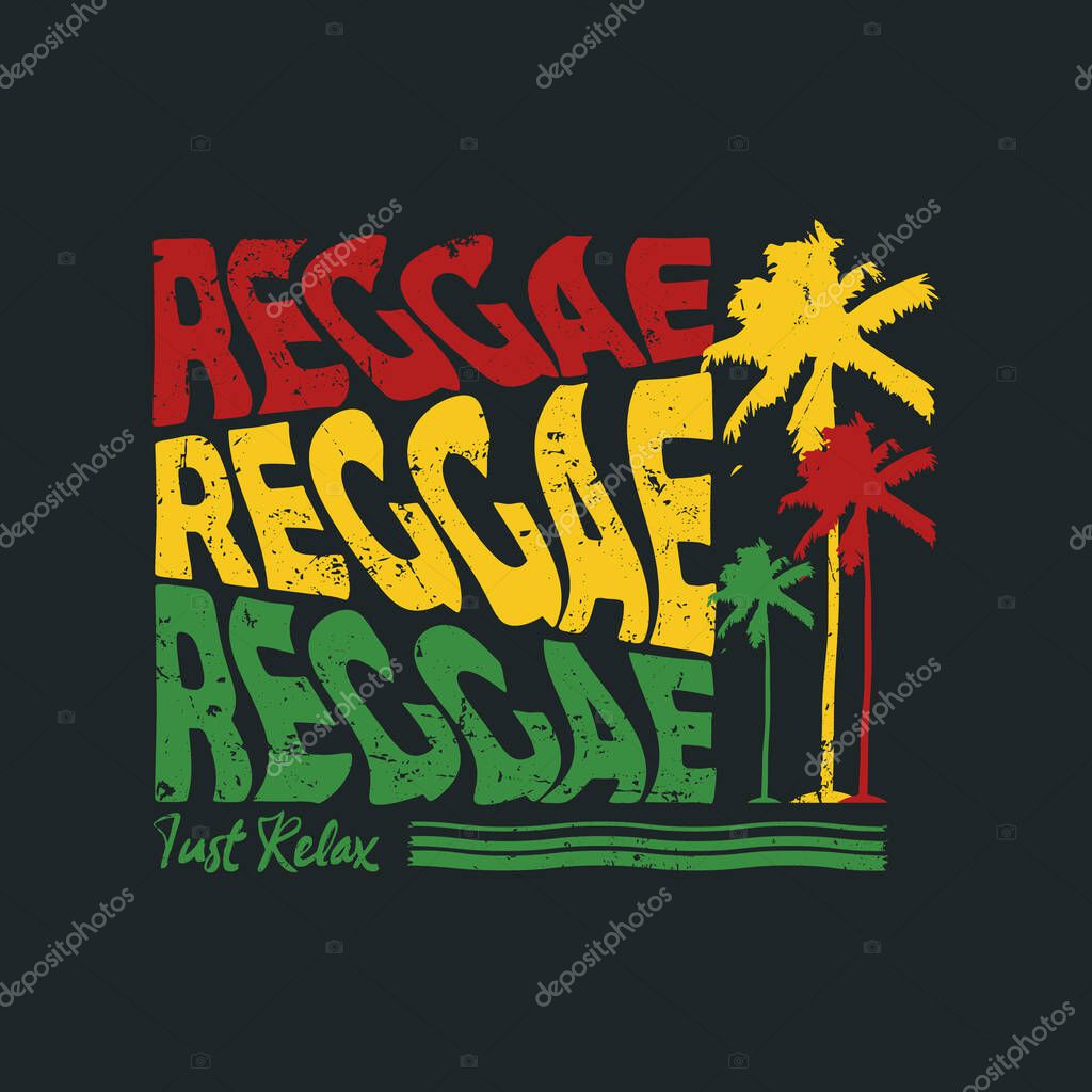Reggae Vibes Just Relax Tshirt and apparel design